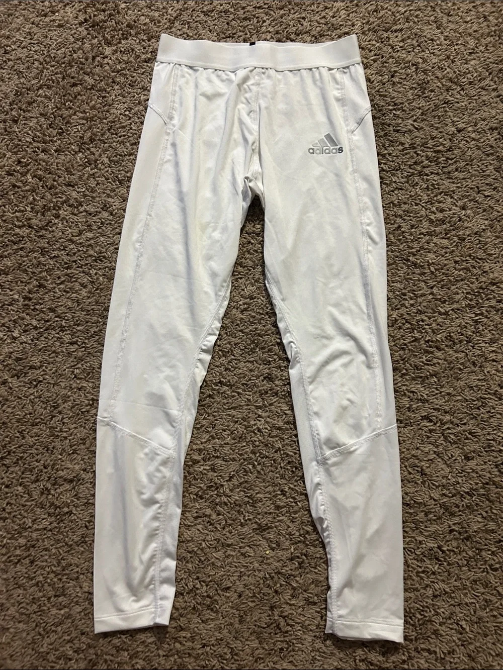 adidas White High-Rise Performance Leggings